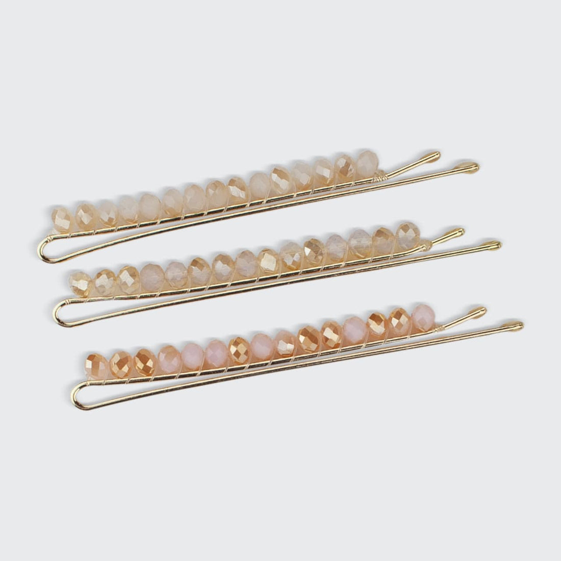 Beaded Bobby Pins - Blush/Mauve