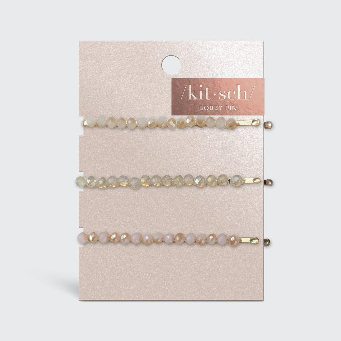 Beaded Bobby Pins - Blush/Mauve