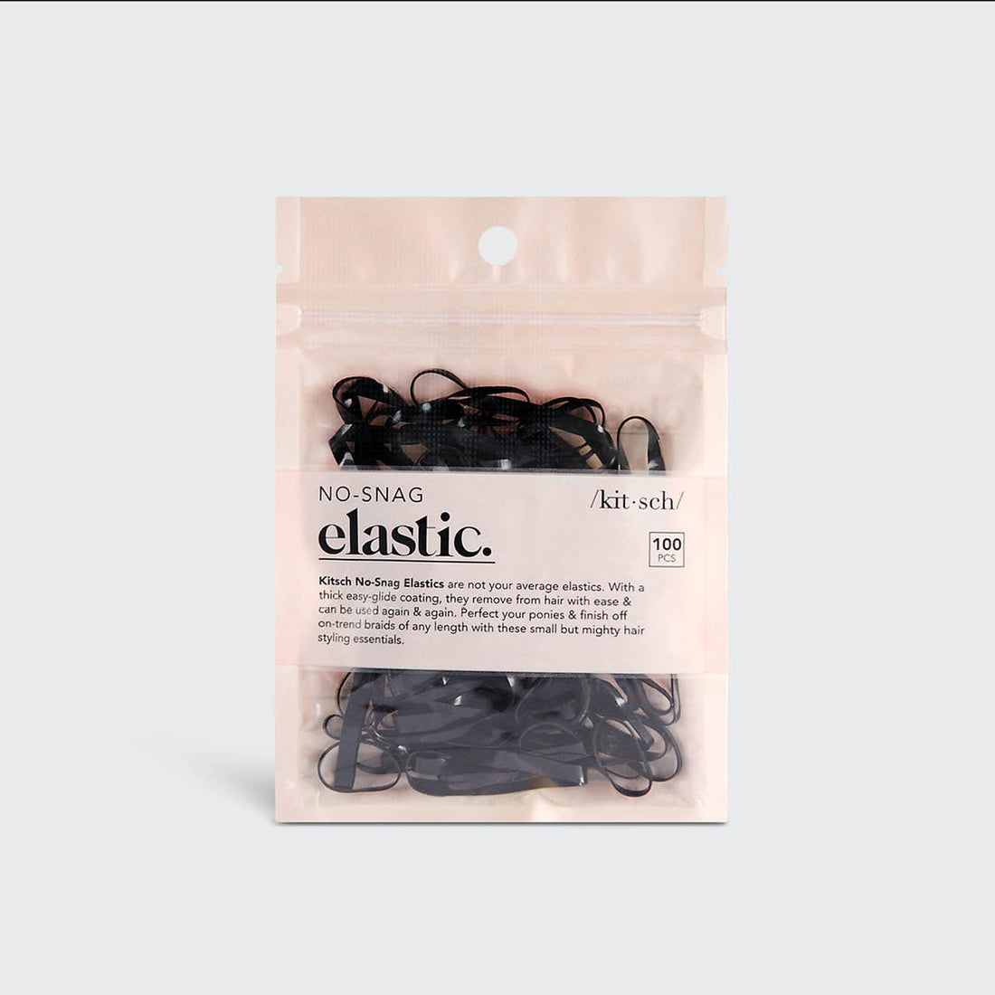 Black No-Snag Elastics 100pc Set