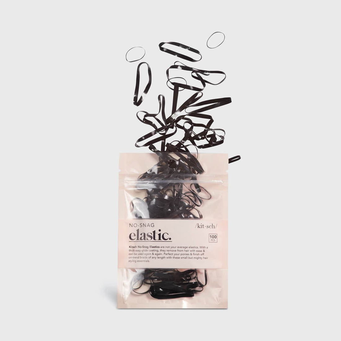 Black No-Snag Elastics 100pc Set