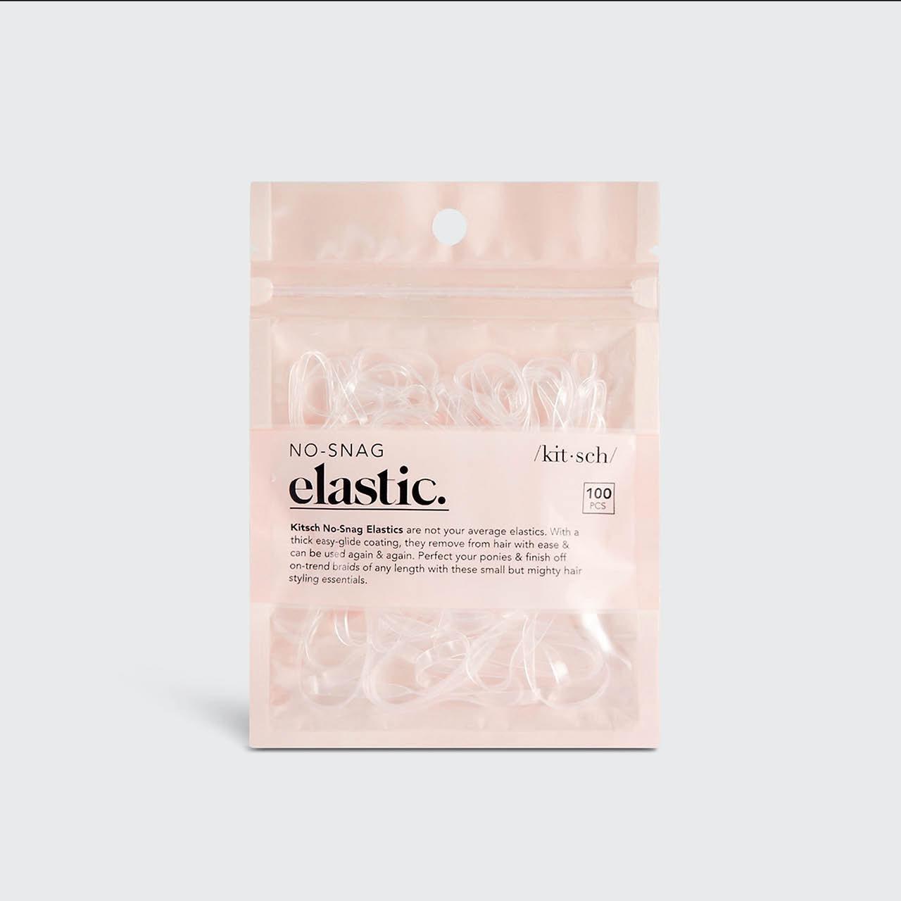 Clear No-Snag Elastics 100pc Set