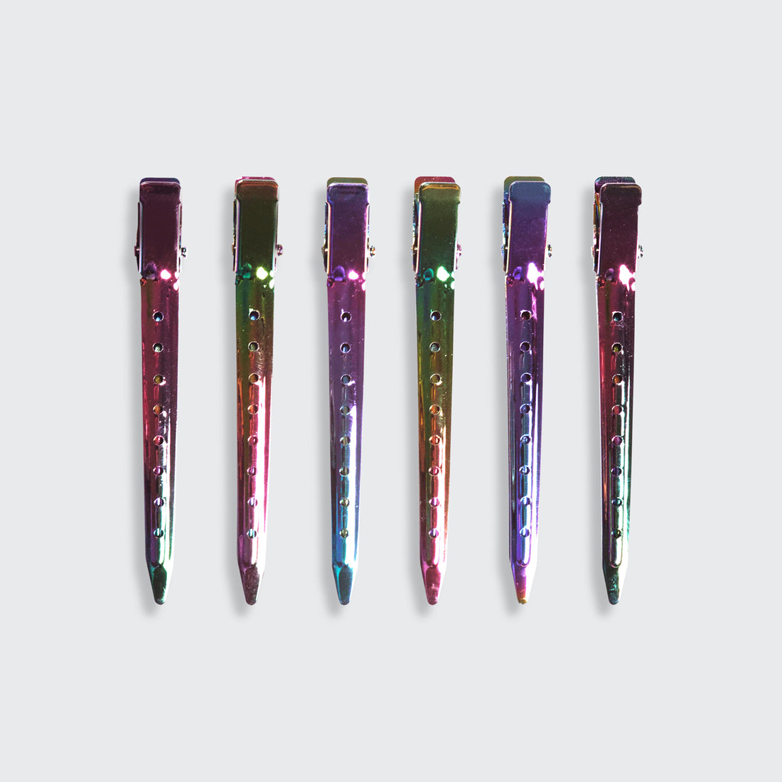 Iridescent Styling Hair Clips 6pc Set