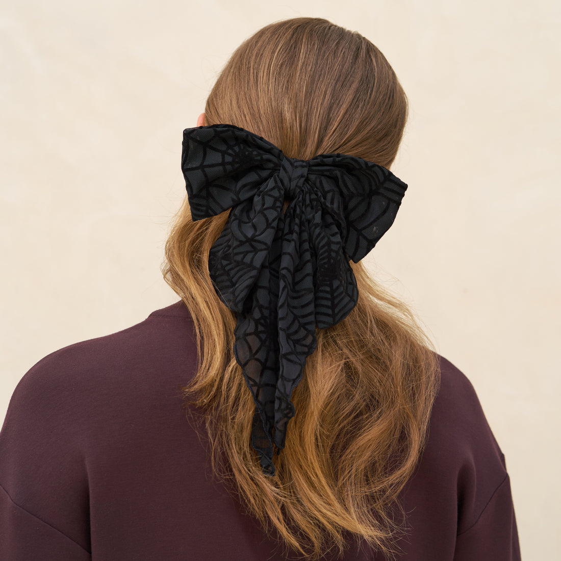 Spiderweb Bow Hair Clip