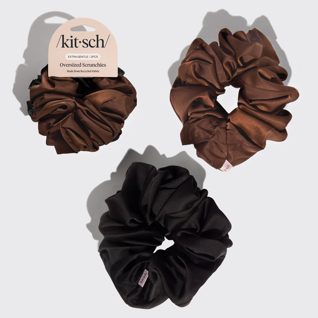 Black & Chocolate Oversized Scrunchies