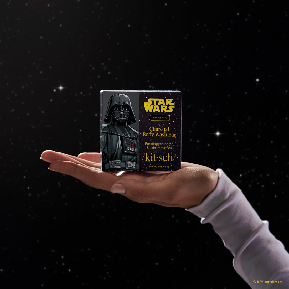 Star Wars™ & Kitsch Charcoal Detoxifying Solid Body Wash - Darth Detox