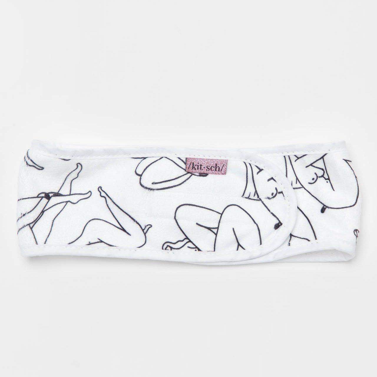 Microfiber Spa Headband - Body Positive Nude Figure Drawing