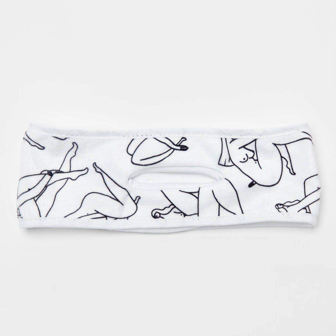 Microfiber Spa Headband - Body Positive Nude Figure Drawing