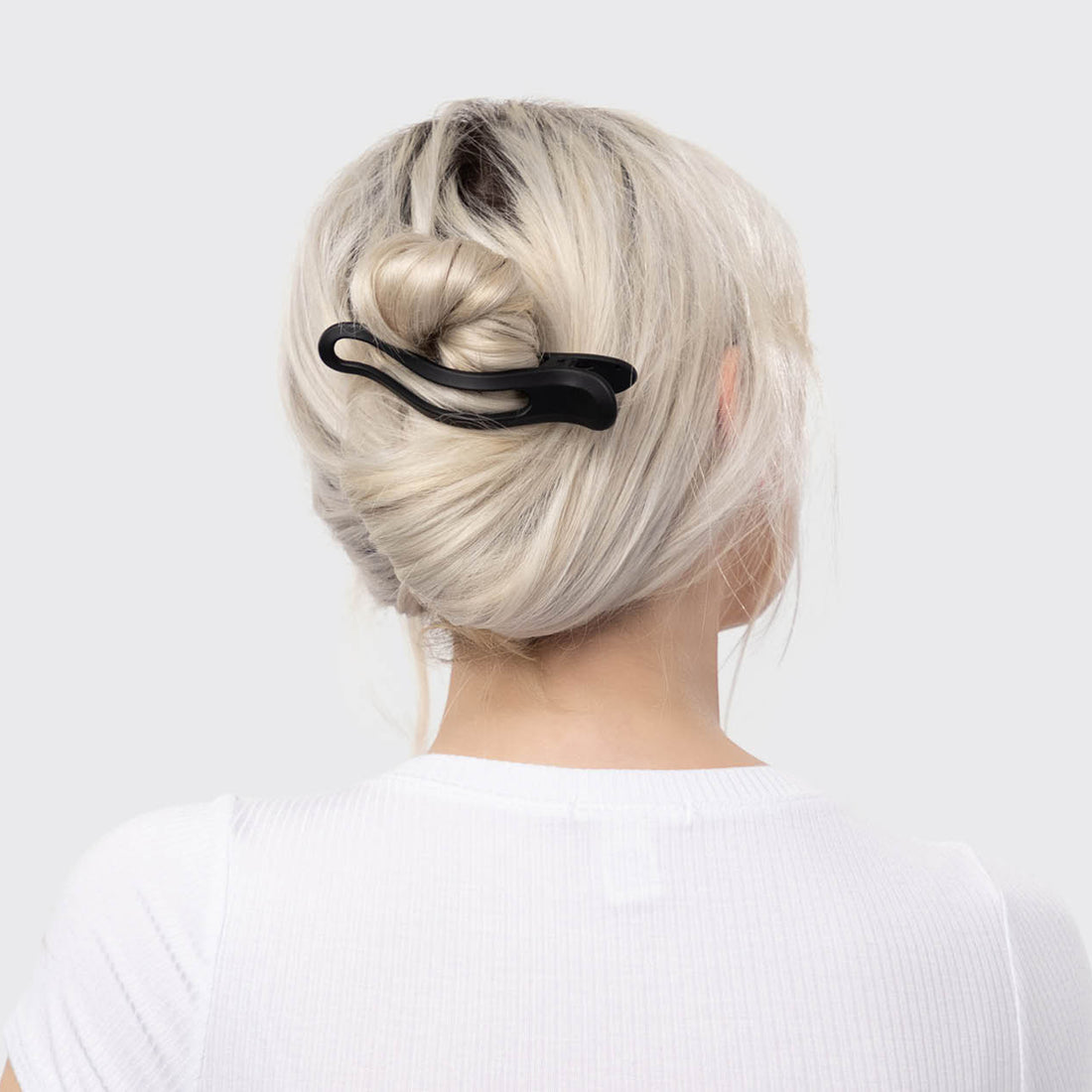 Black & Tort Curved Flat Lay Claw Clips 2pc Set