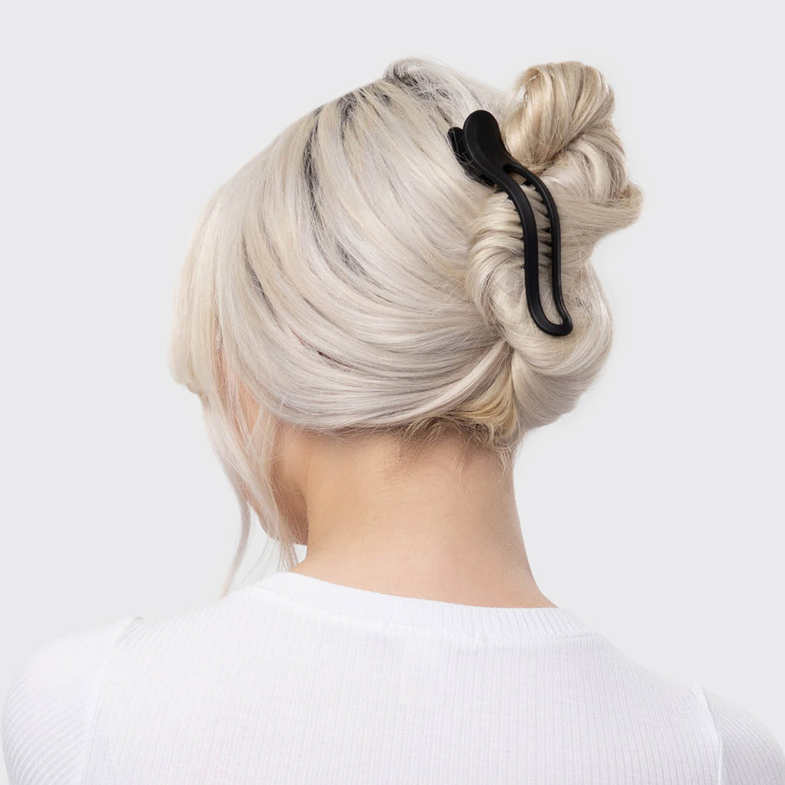 Black & Tort Curved Flat Lay Claw Clips 2pc Set