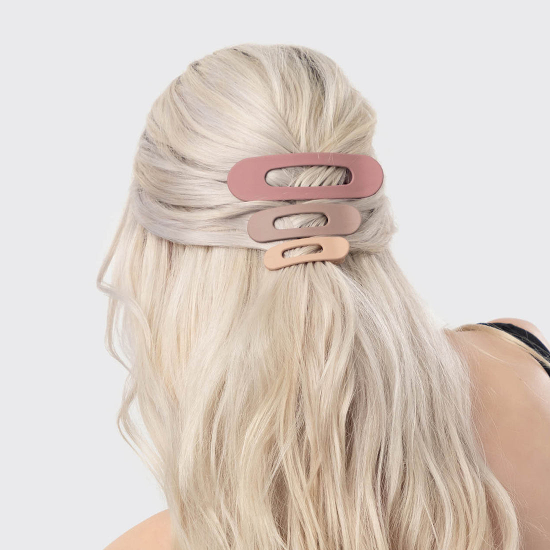 Flat Lay Claw Clip 3pc Flat  - Terracotta