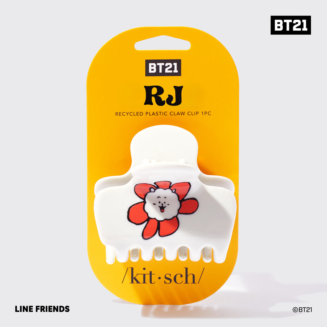 BT21 x Kitsch Recycled Plastic Puffy Claw Clip 1pc - RJ