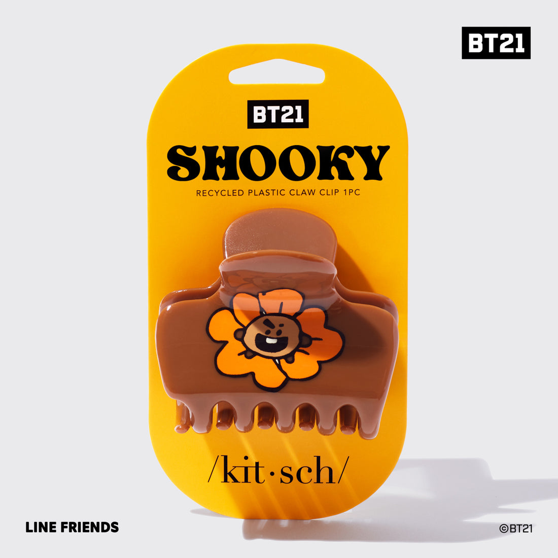 BT21 x Kitsch Recycled Plastic Puffy Claw Clip 1pc - Shooky