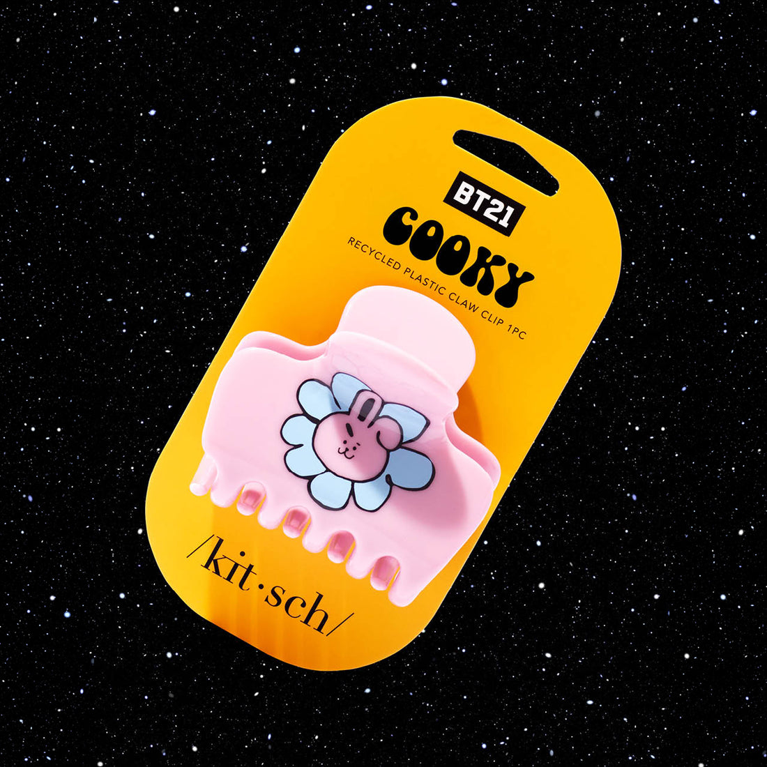 BT21 x Kitsch Recycled Plastic Puffy Claw Clip 1pc - Cooky