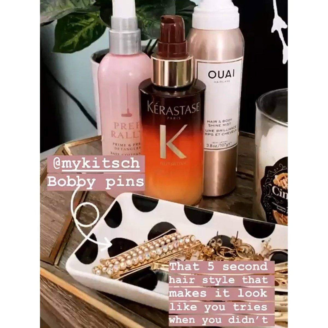 Beaded Bobby Pins - Blush/Mauve