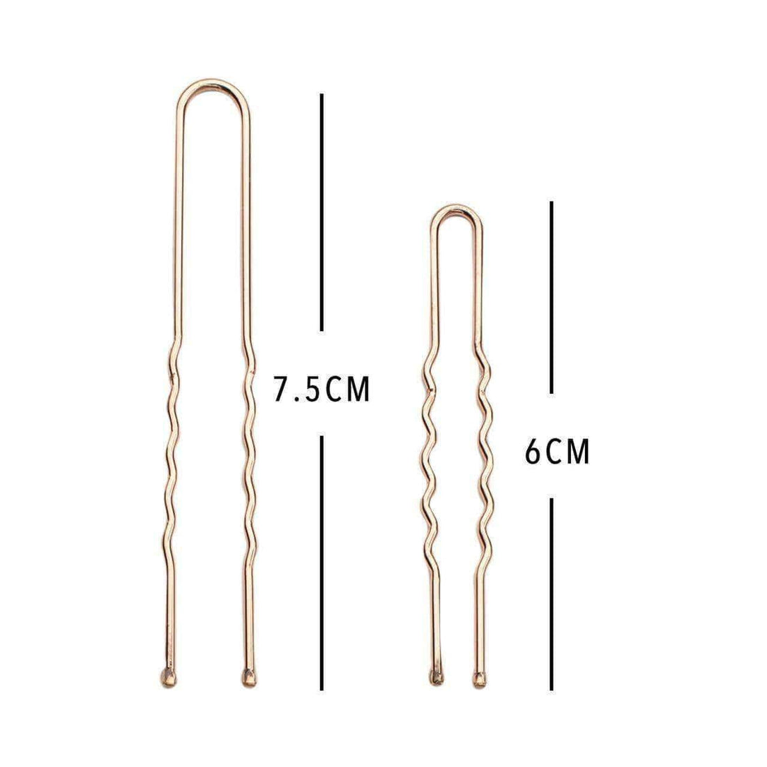 Industrial U Bobby Pins 18pc (Rose Gold)