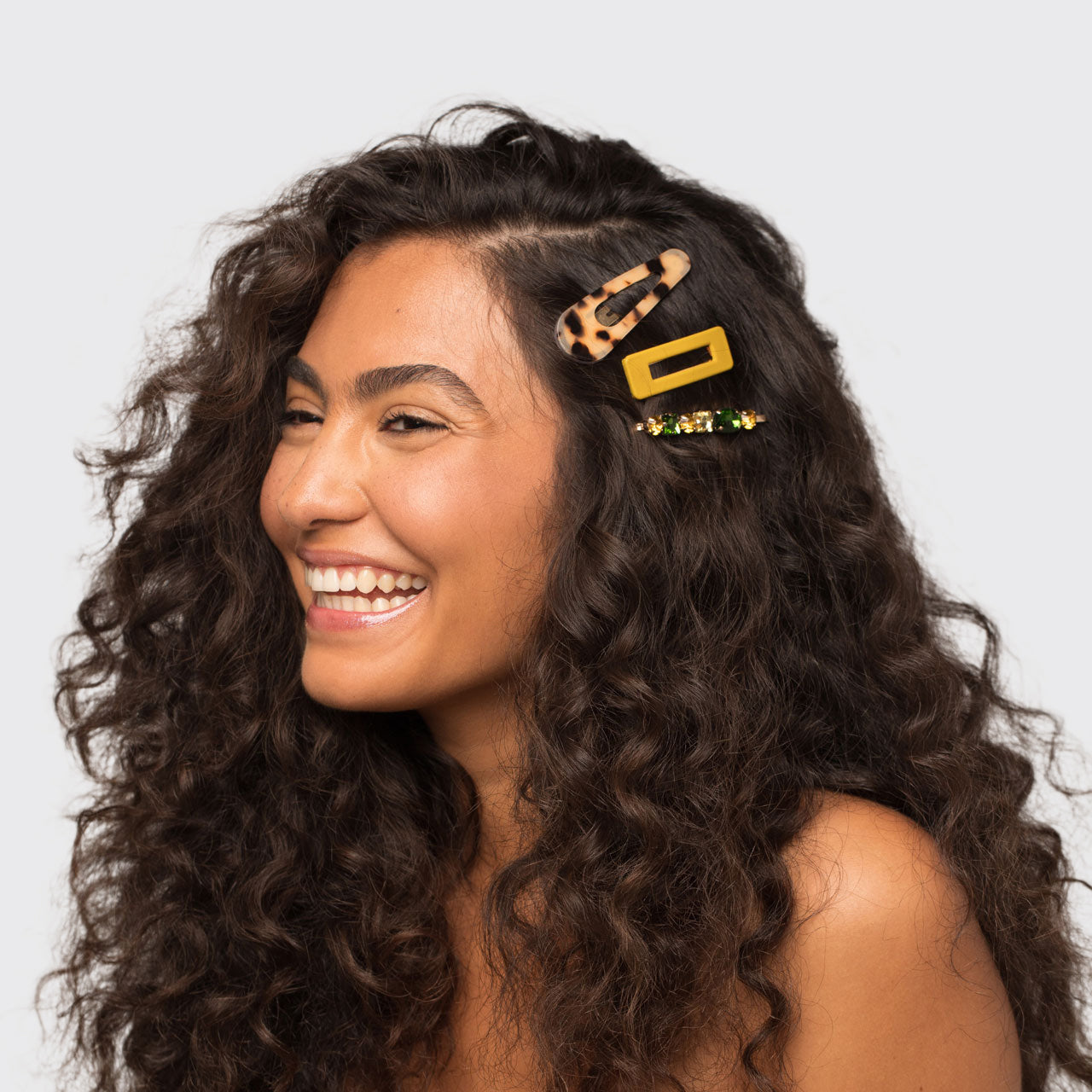 Acrylic Snap Clip 3pc Set -  Citrine