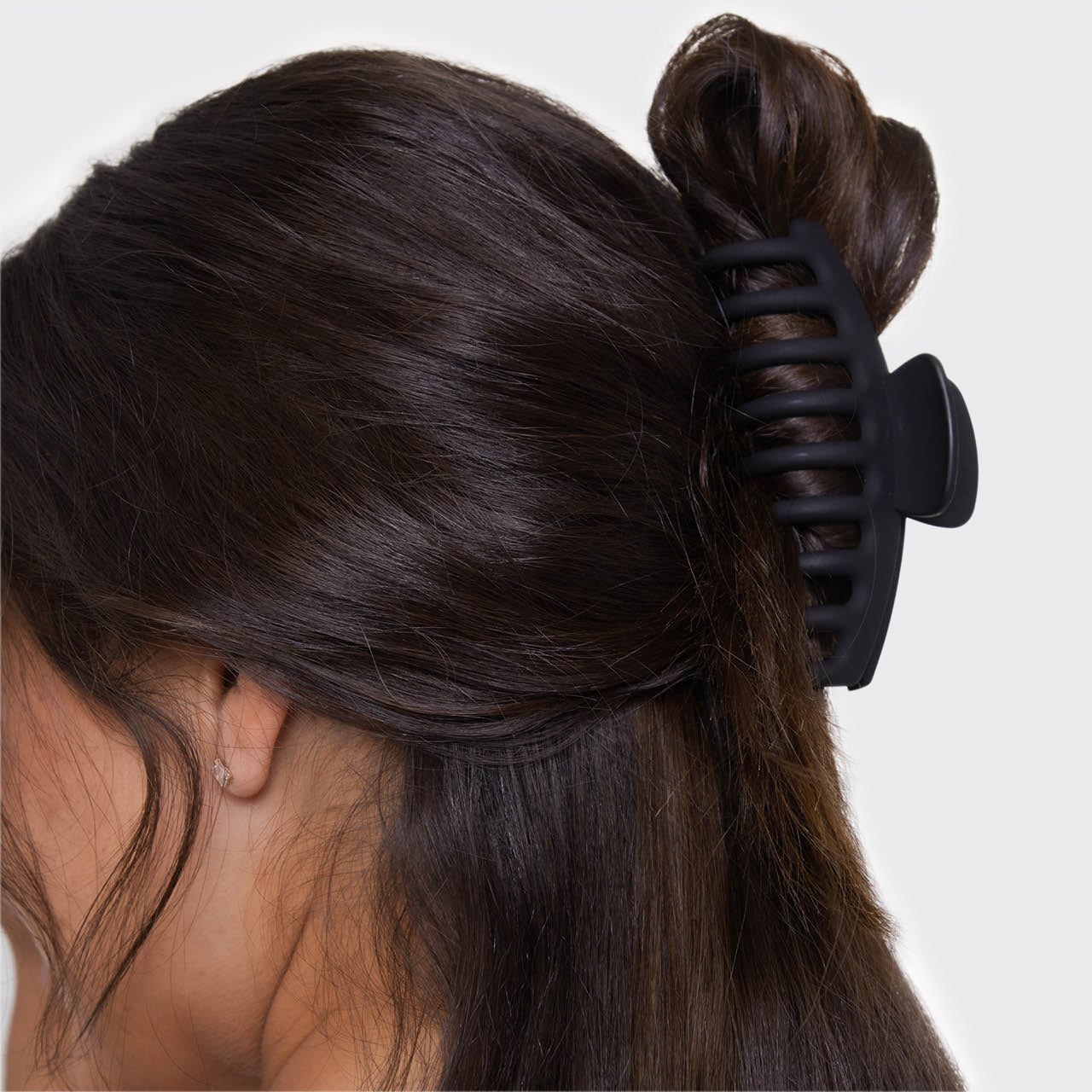 Black & Tort Matte Claw Clips 2pc Set - Oversized