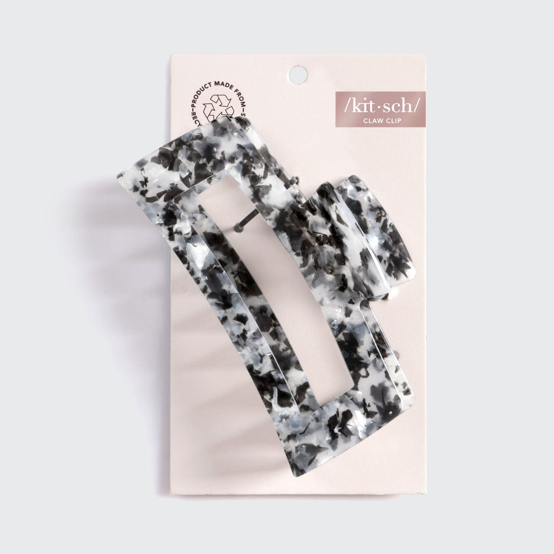 Black Marble Jumbo Claw Clip