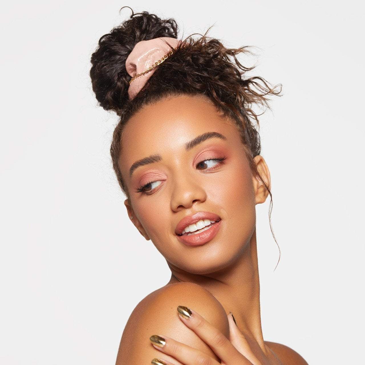 Patent Scrunchie with Chain - Blush Kitsch X Justine Marjan Kitsch X Justine Marjan