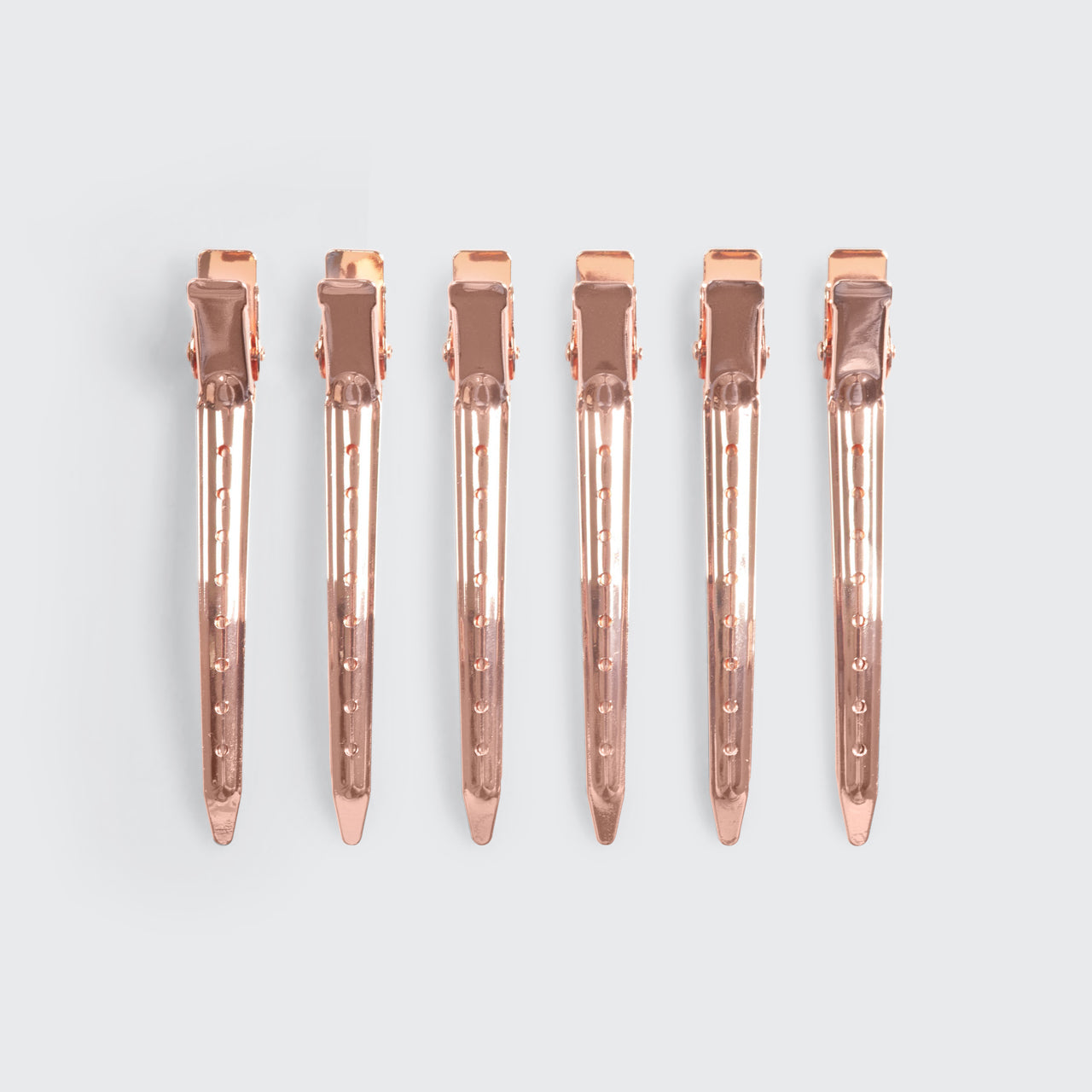 Rose Gold Styling Hair Clips 6pc Set