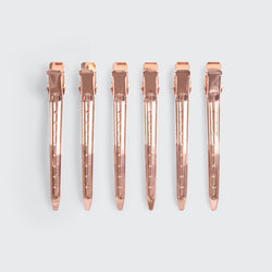 Rose Gold Styling Hair Clips 6pc Set
