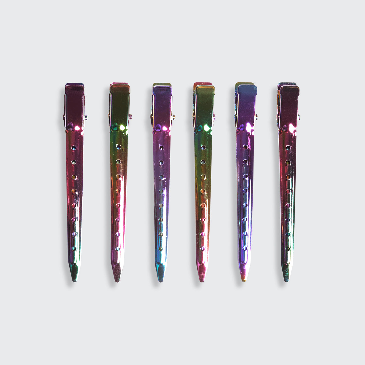 Iridescent Styling Hair Clips 6pc Set