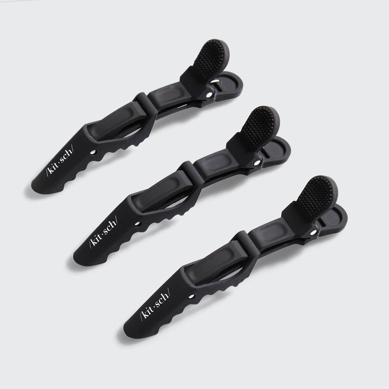 Black No-Slip Crocodile Clips 3pc Set