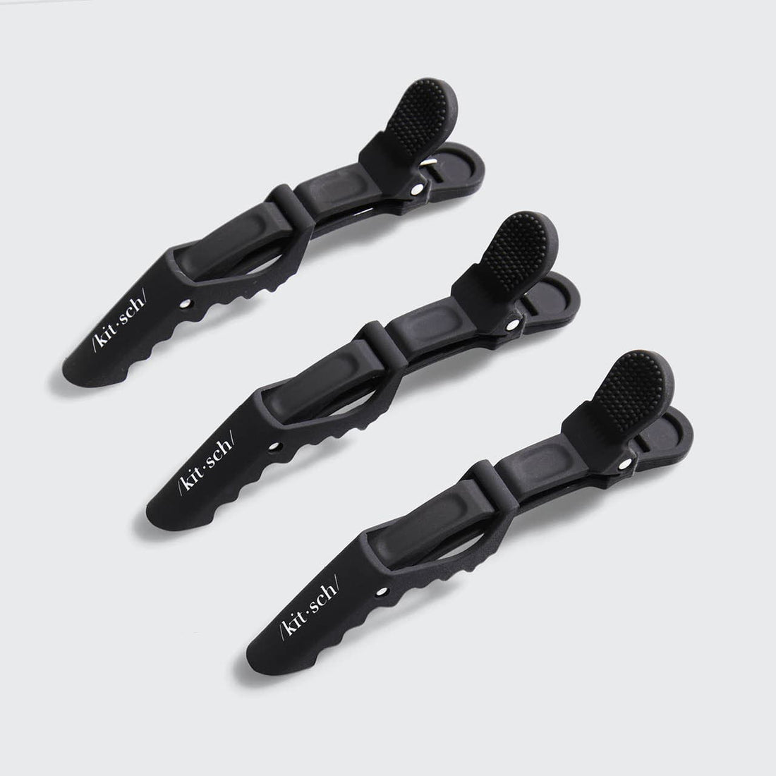 Black No-Slip Crocodile Clips 3pc Set