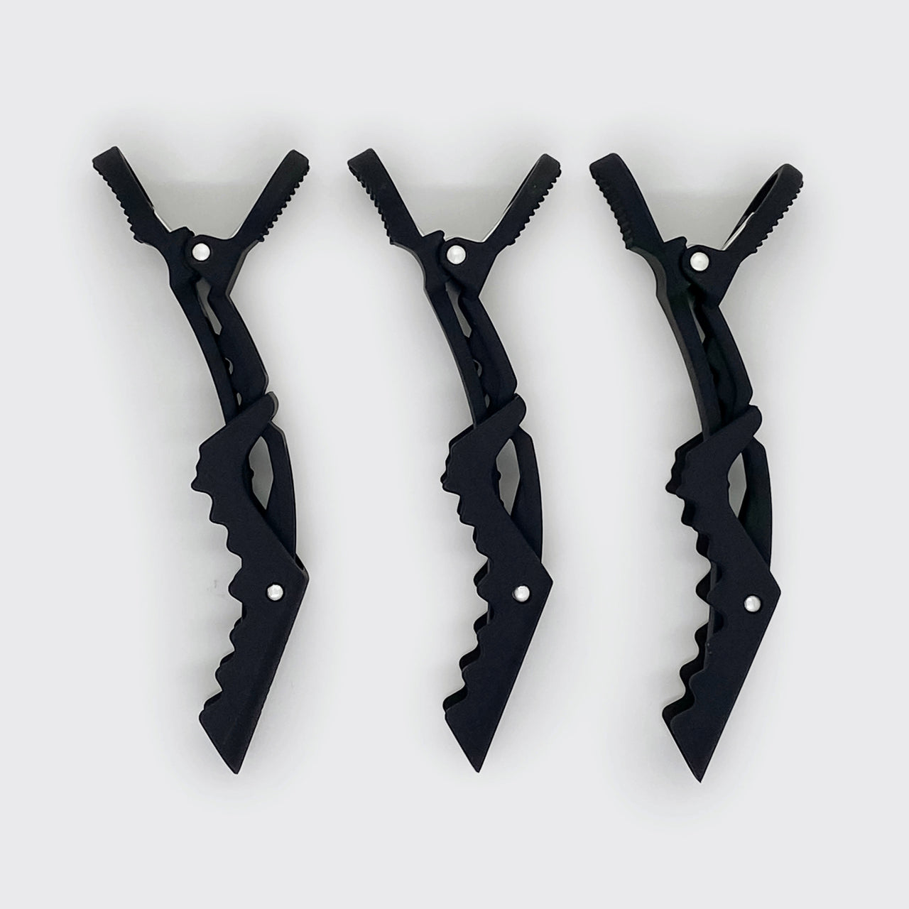 Black No-Slip Crocodile Clips 3pc Set