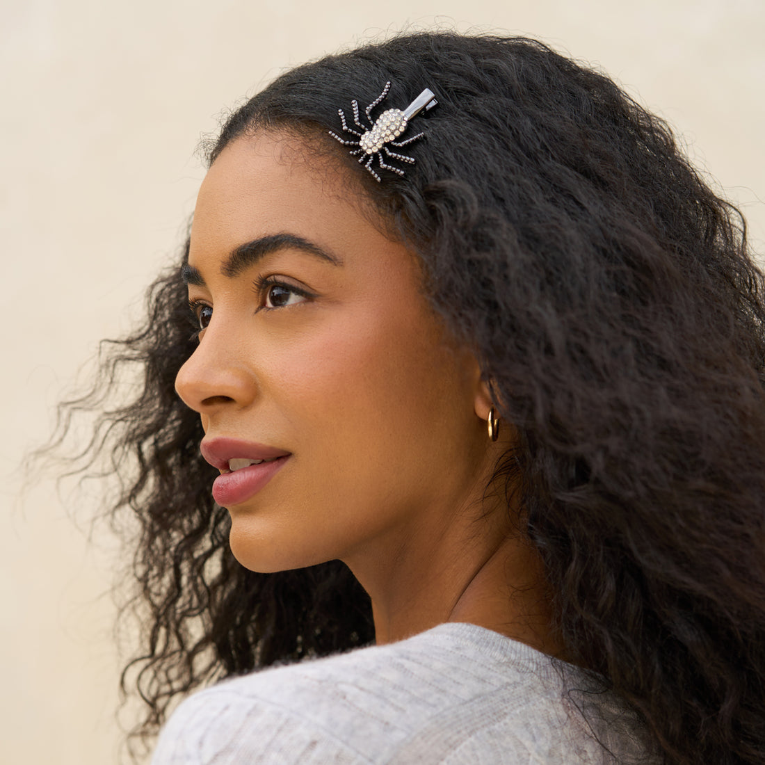 Spider Metal Rhinestone Hair Clips