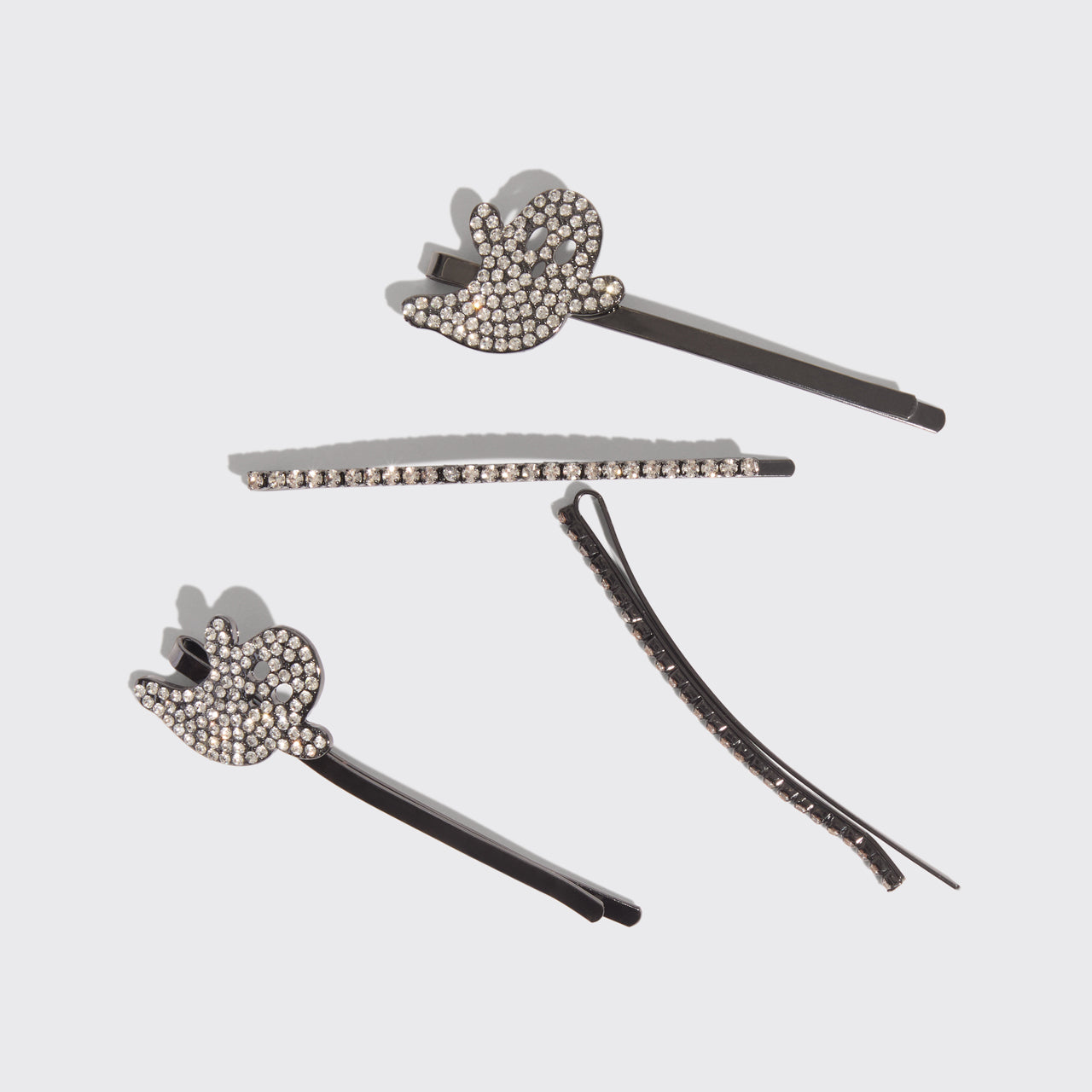 Ghost XL Metal Rhinestone Bobby Pins