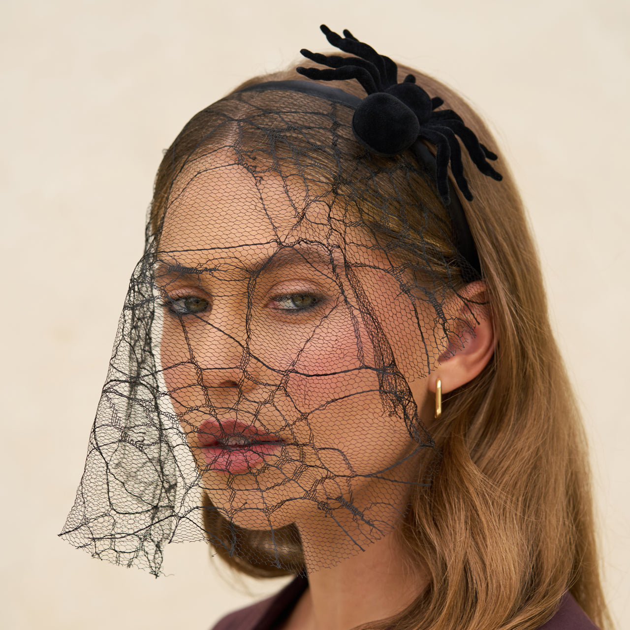 Spiderweb Veil Headband