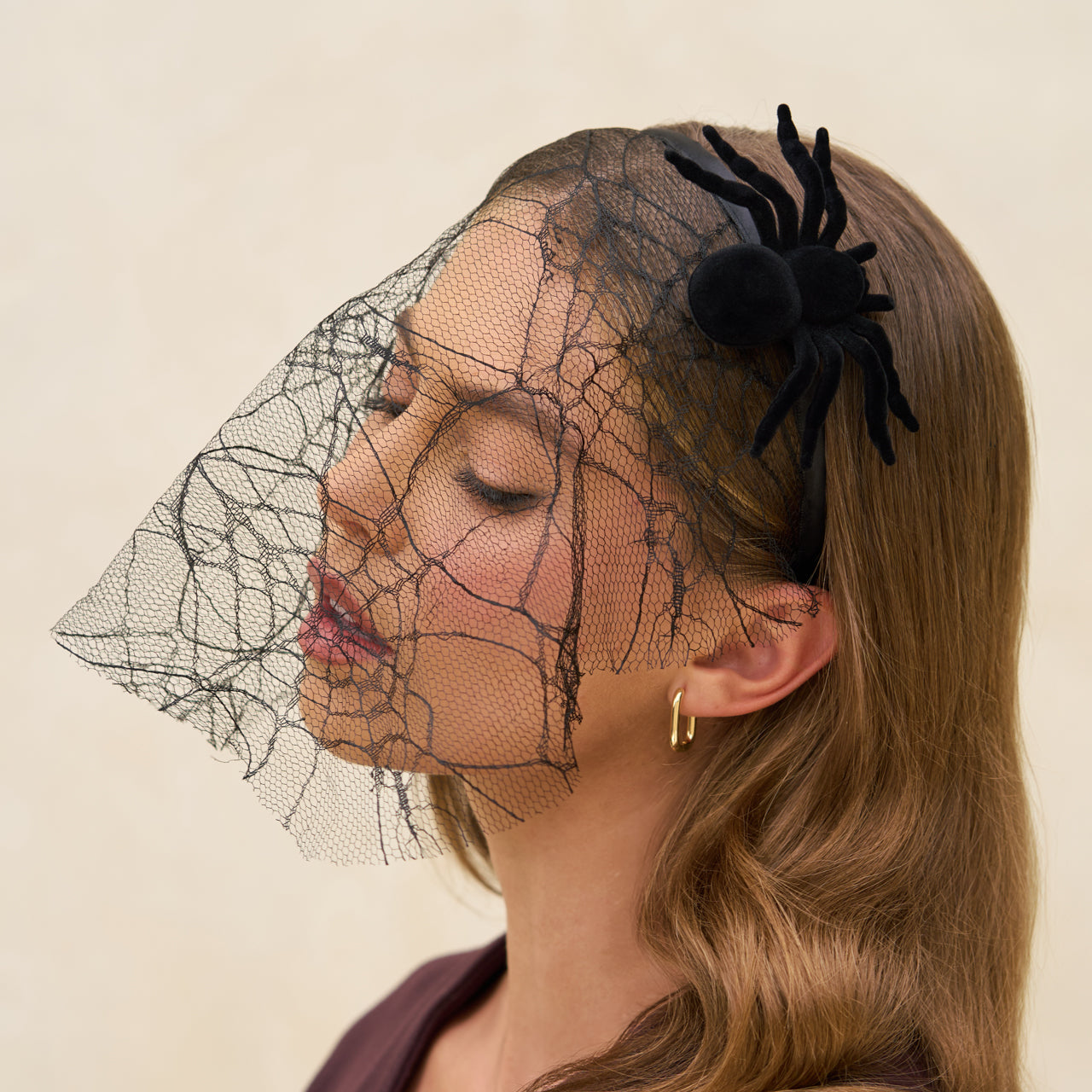 Spiderweb Veil Headband