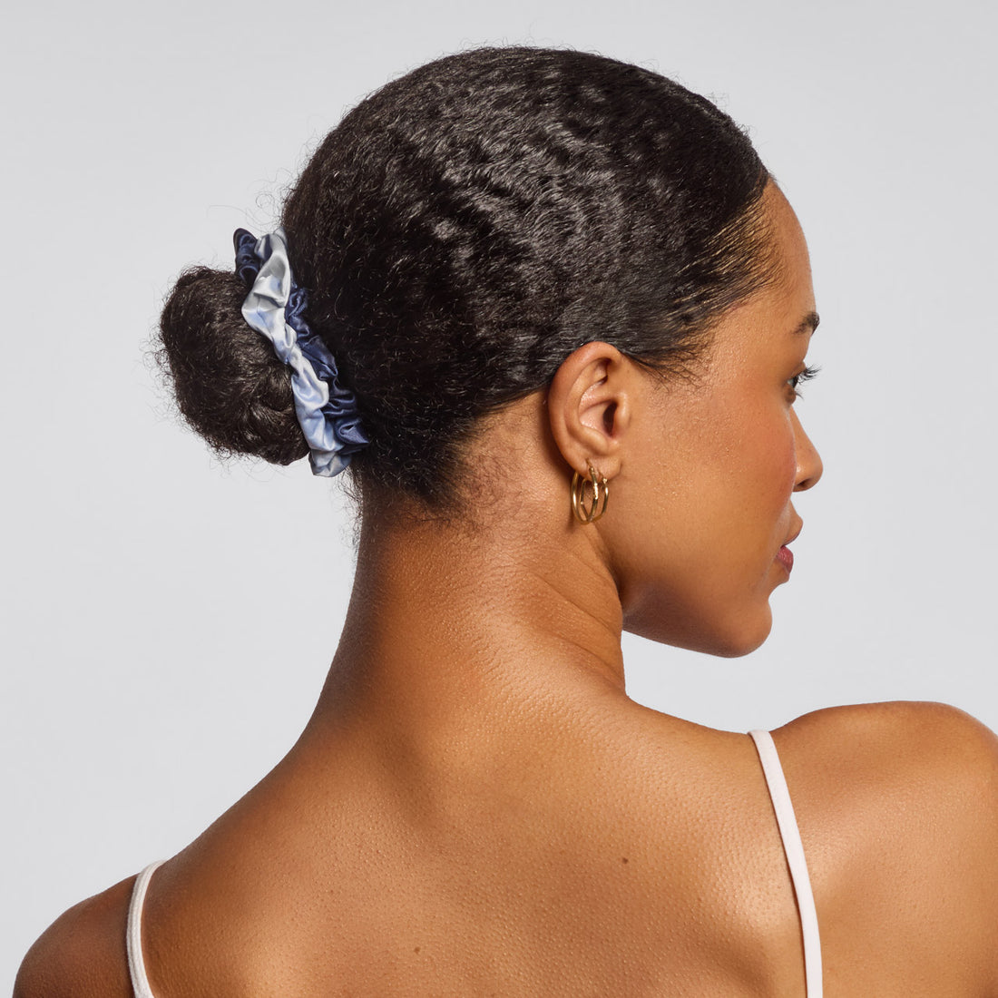 Garden Bouquet Ruched Satin Scrunchies 5pc Set