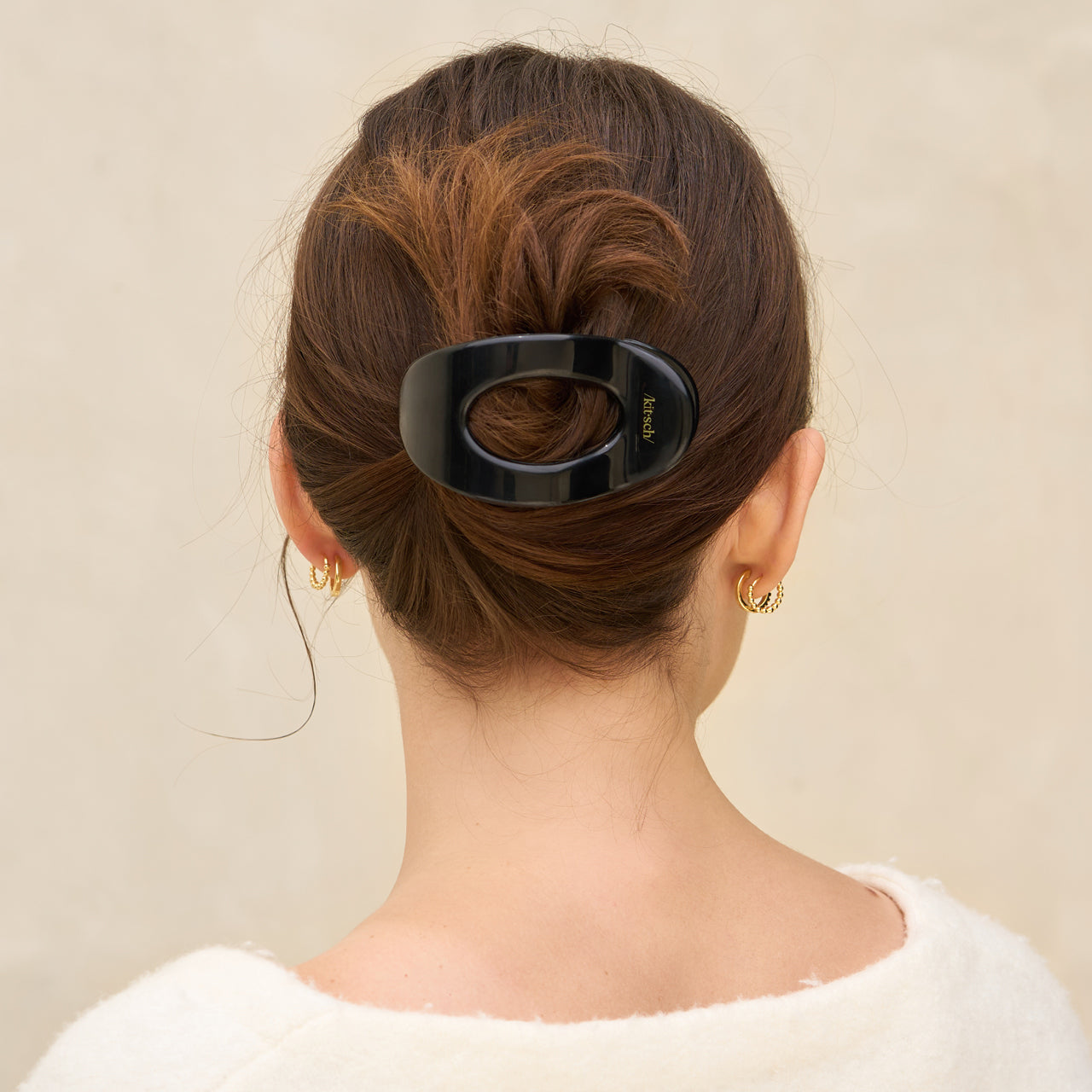 Black Flat Cloud Clip - Medium