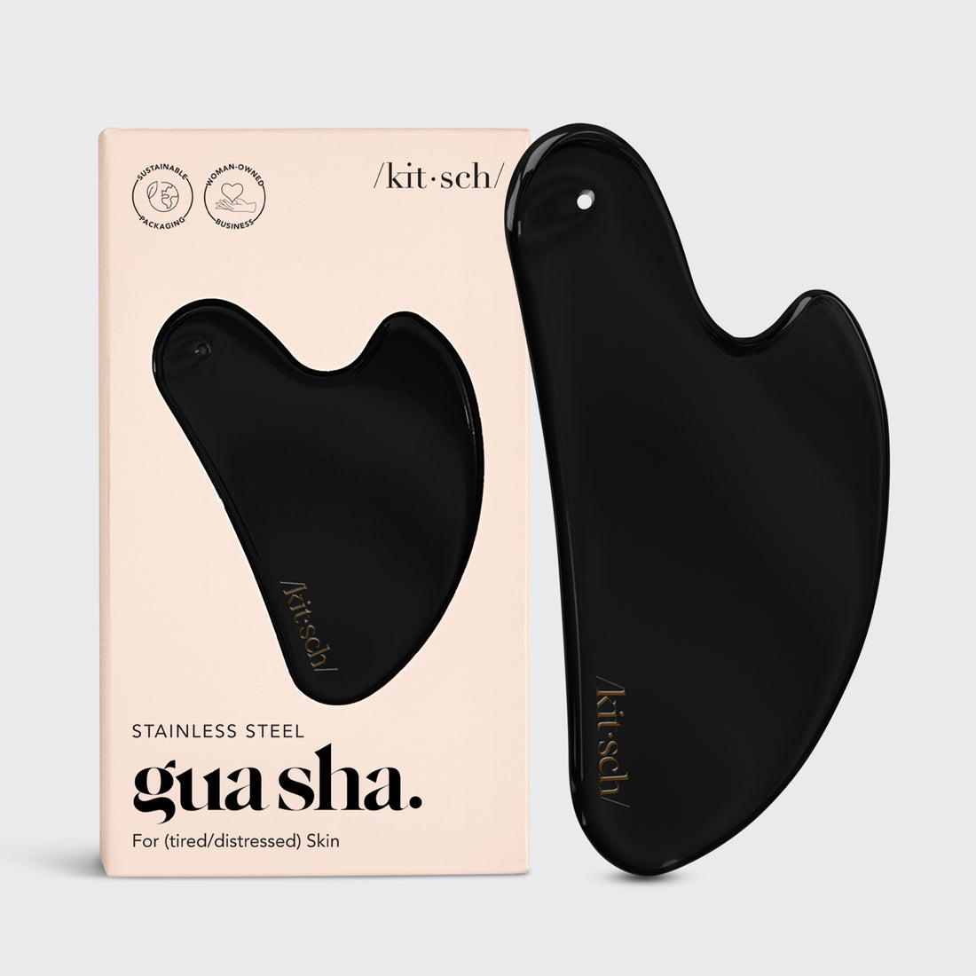 Matte Black Stainless Steel Gua Sha