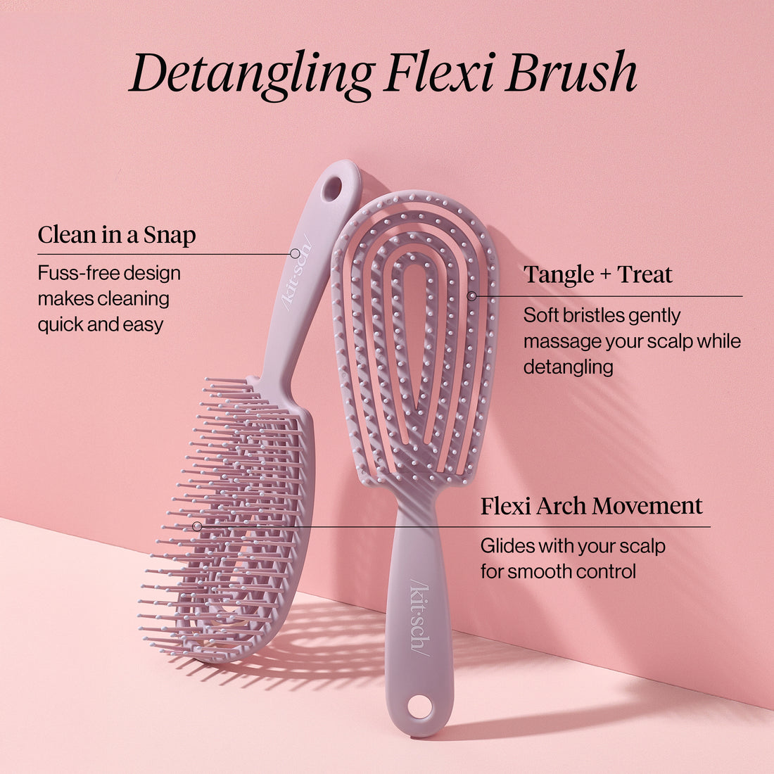 Soft Violet Detangling Flexi Brush