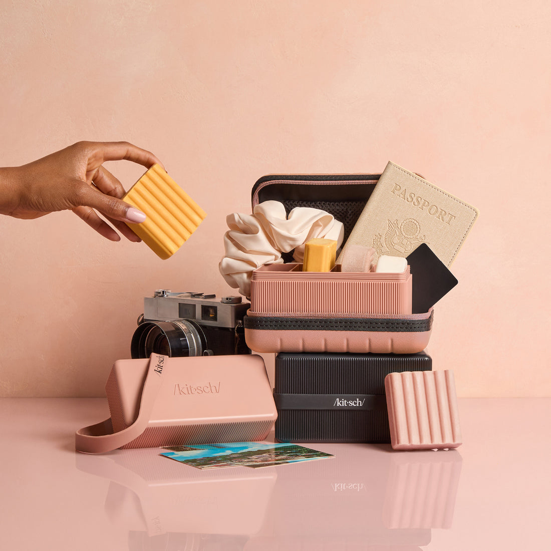 4-Compartment Travel Case - Terracotta