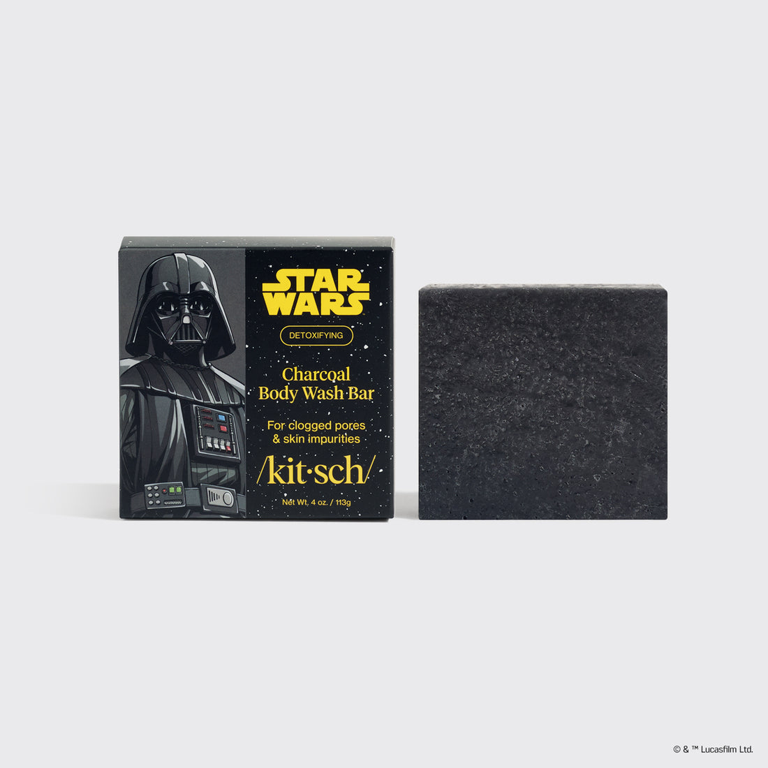 Star Wars™ & Kitsch Charcoal Detoxifying Solid Body Wash - Darth Detox