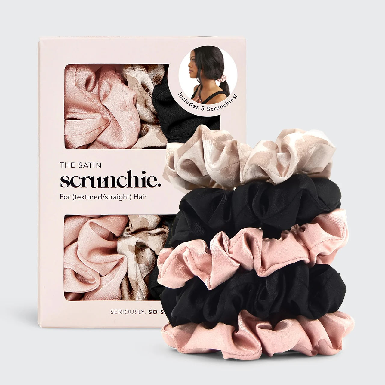 Satin Sleep Scrunchies 5pc Set