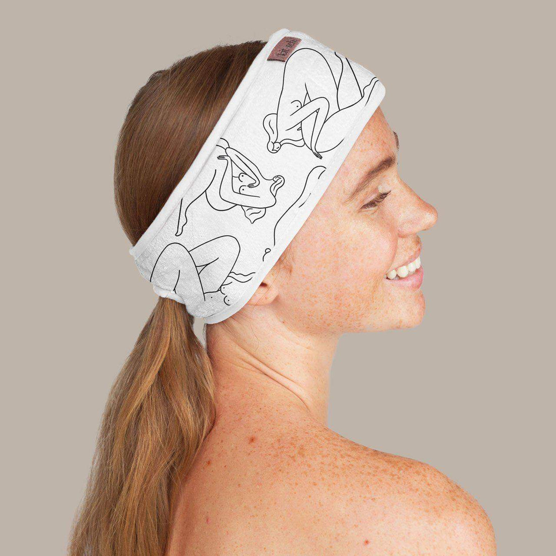 Microfiber Spa Headband - Body Positive Nude Figure Drawing