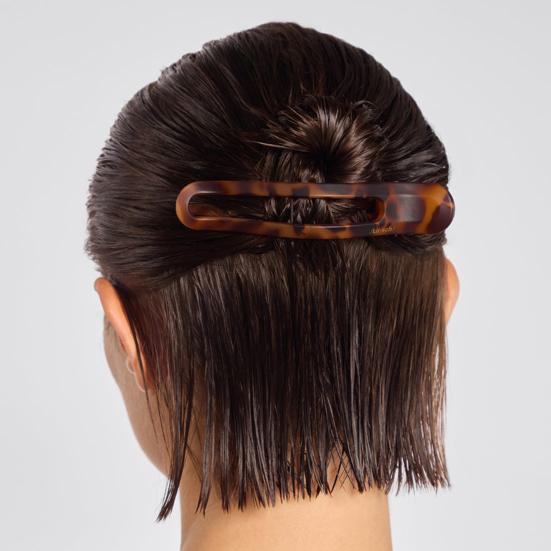 Black & Tort Curved Flat Lay Claw Clips 2pc Set