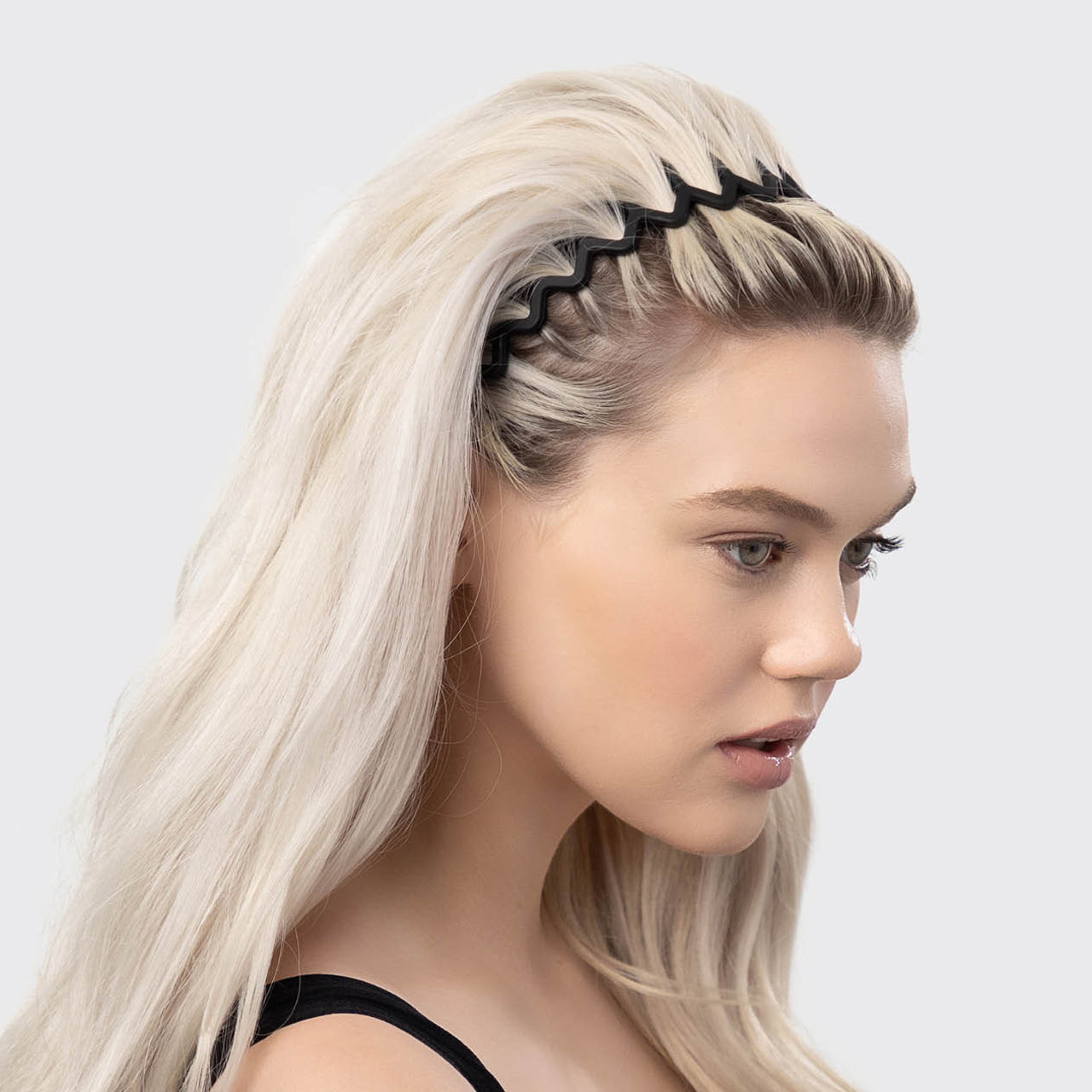 Zig Zag Headband 2pc- Black & Tort