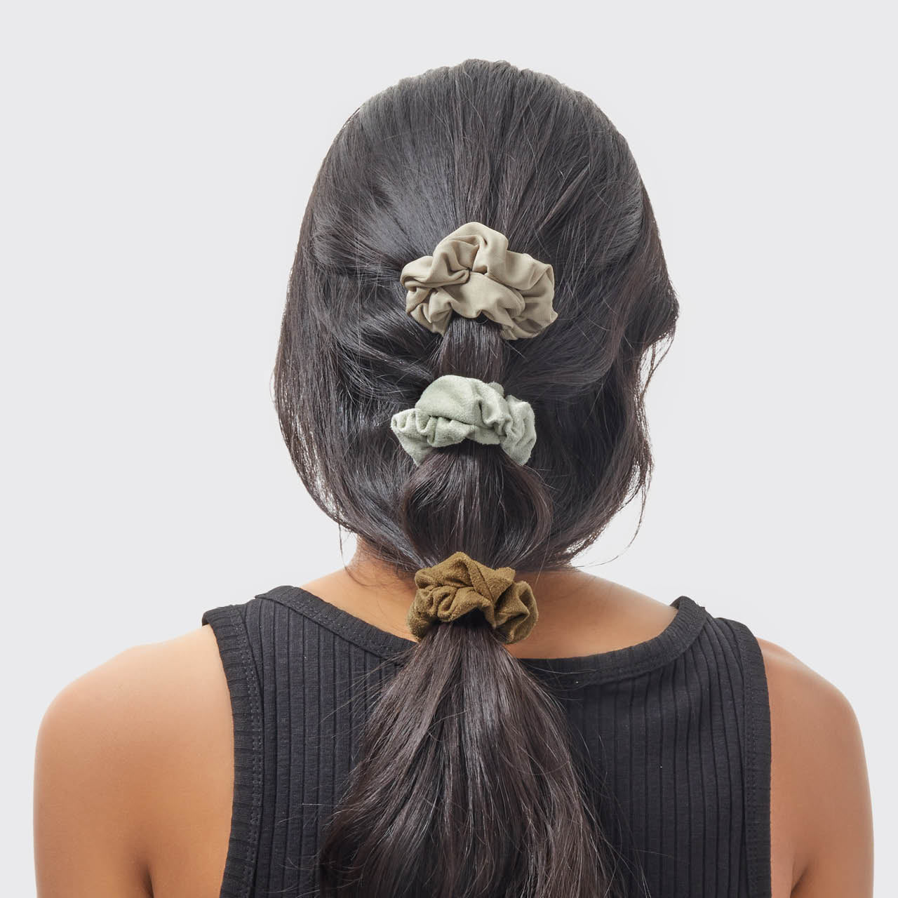 Eucalyptus Textured Scrunchies 5pc Set