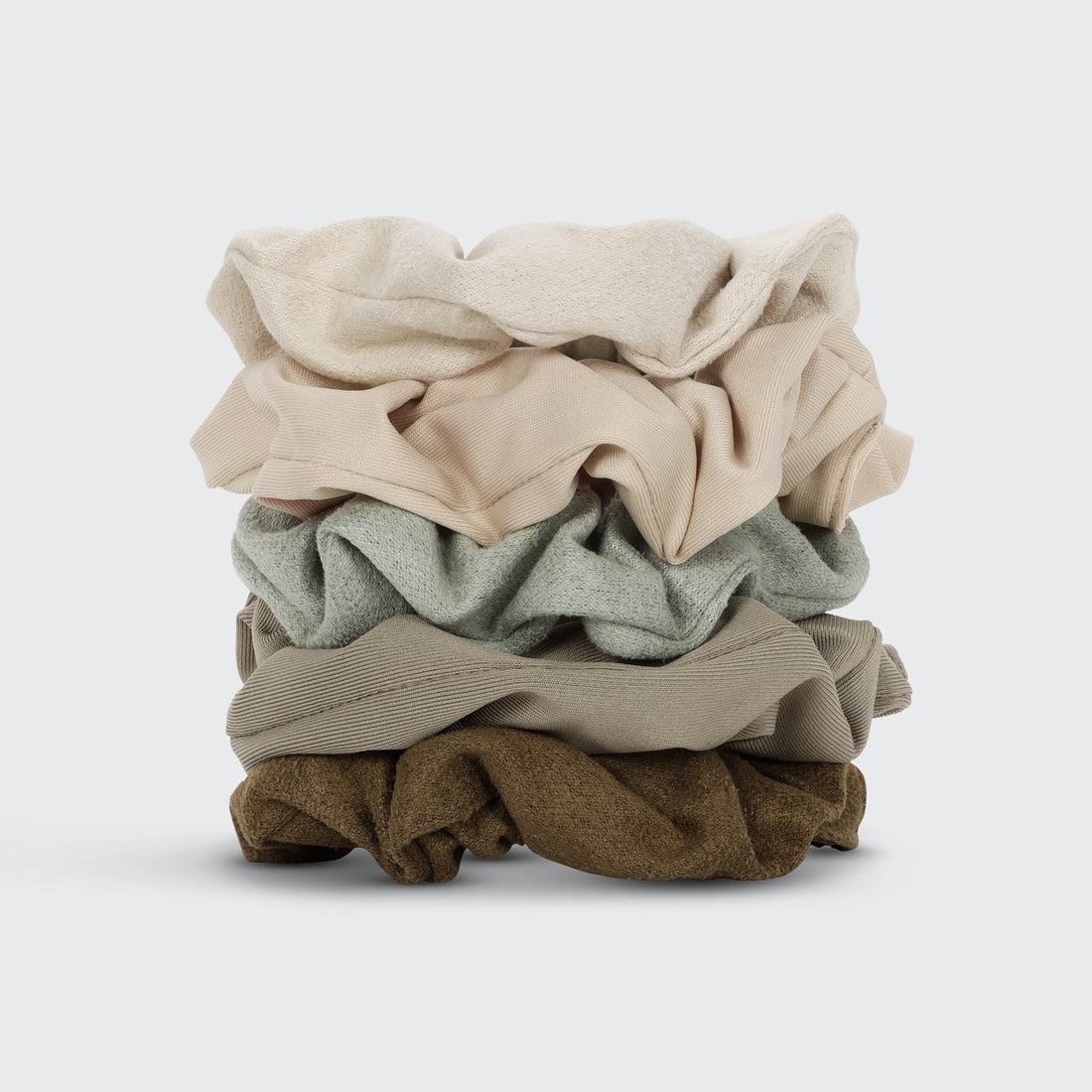Eucalyptus Textured Scrunchies 5pc Set