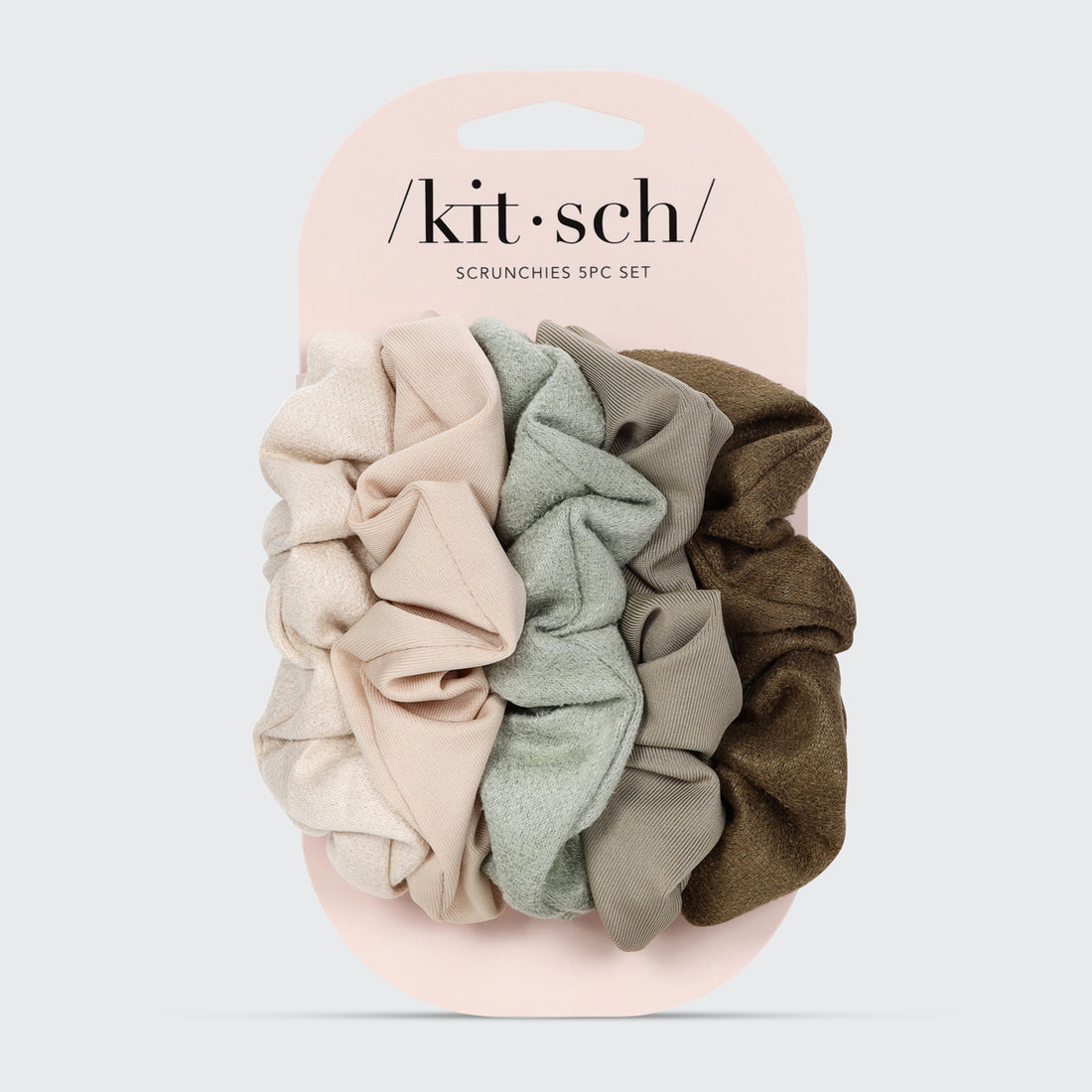 Eucalyptus Textured Scrunchies 5pc Set