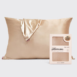Satin Pillowcase in Champagne