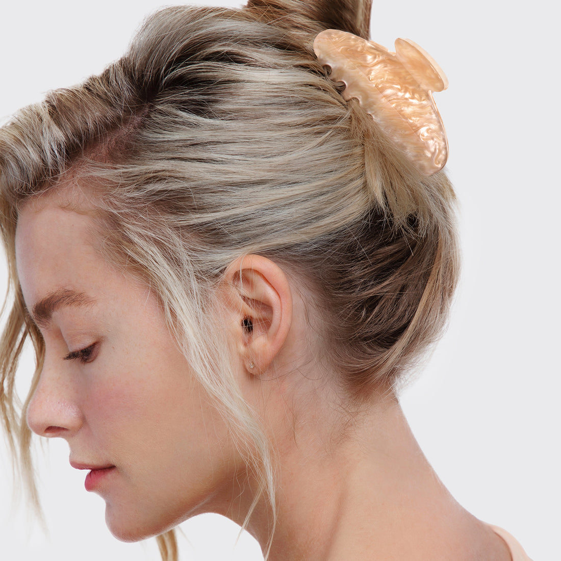Blonde Marble Claw Clip