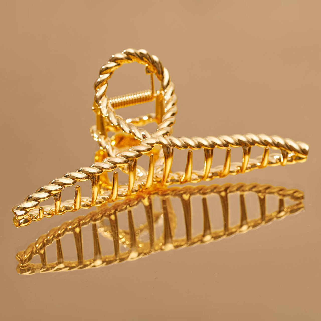 Metal Rope Claw Clip - Gold