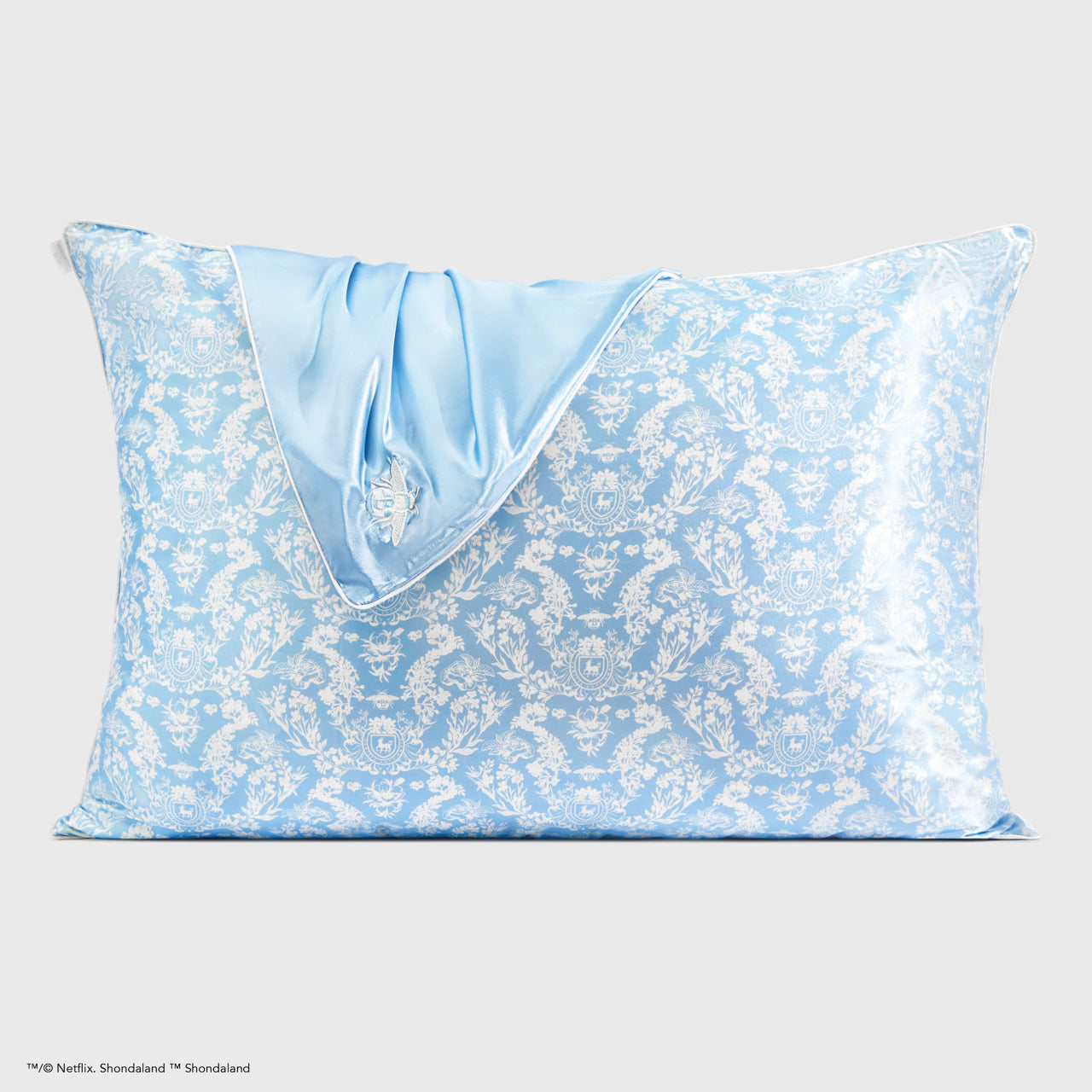 Kitsch x Bridgerton Satin Pillowcase in Toile De Blue